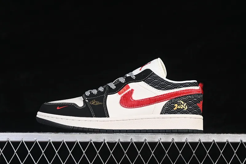 All categories Air Jordan Jordan series basketball shoes Air Jordan 1 Low High-end customized low-top sneakers Air Jordan 1 Low AJ1 Joe 1 Year of the Horse limited high-end customized low-top retro basketball shoes MZ9588-843